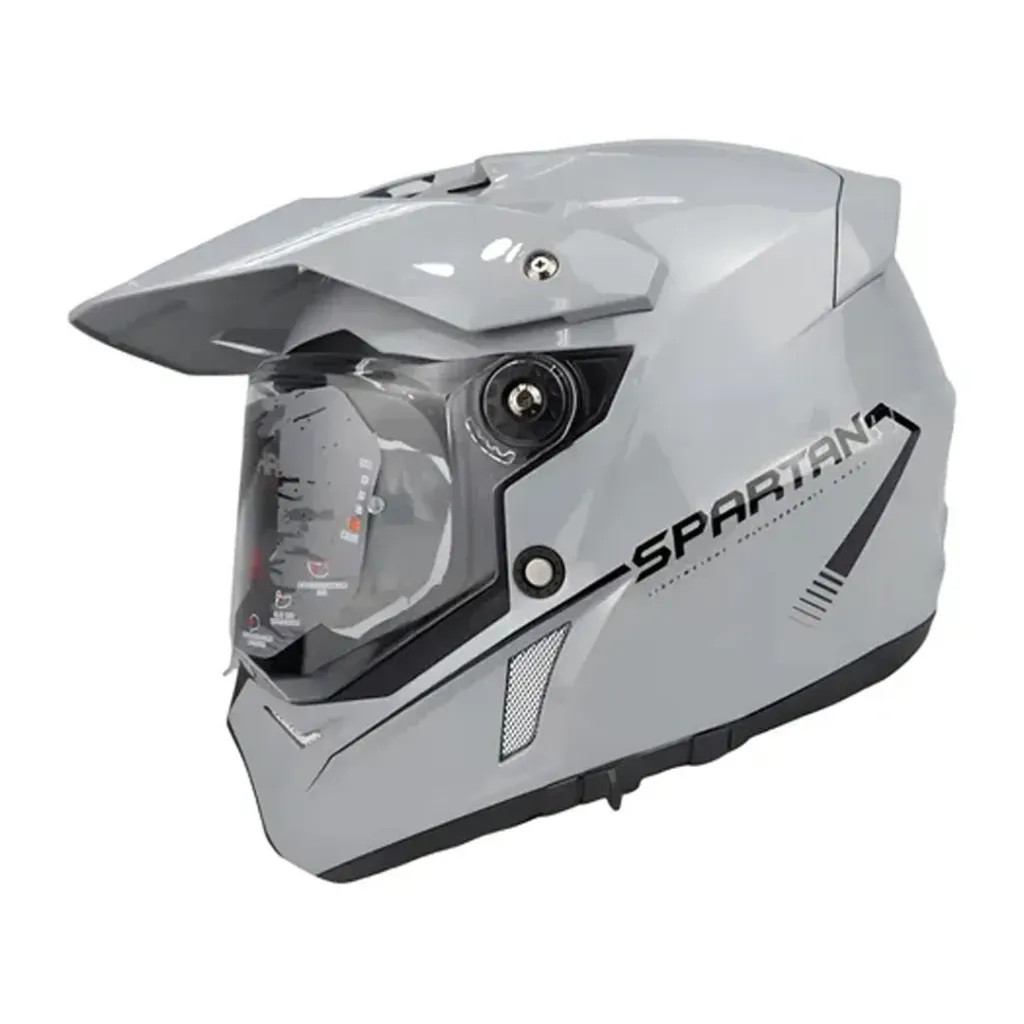 CASCO SPARTAN WOLF GRIS BRILLANTE