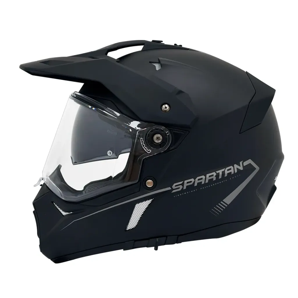 CASCO SPARTAN WOLF NEGRO MATE 