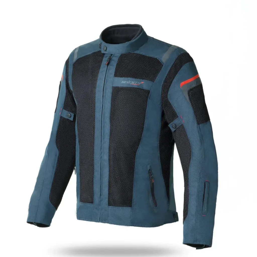 CHAQUETA SEVENTY SD-JT56 VERANO TOURING AZUL MARINO/NEGRO