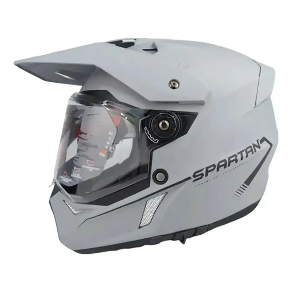 CASCO SPARTAN WOLF GRIS MATE