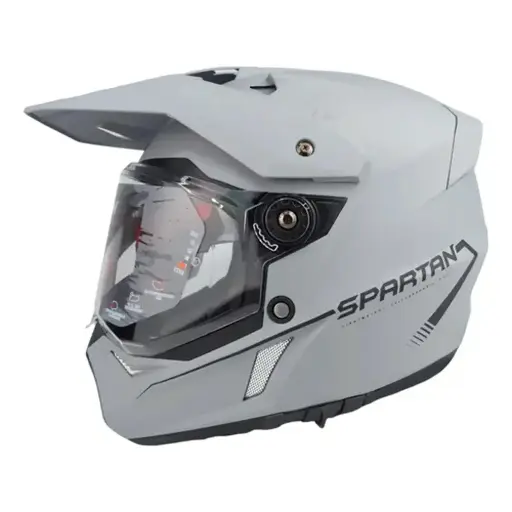 CASCO SPARTAN WOLF GRIS MATE